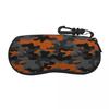 Camouflage Dark Black Orange Camo Shell Eyeglasses Case Men Women Cool Glasses Case Sunglasses Box Pouch