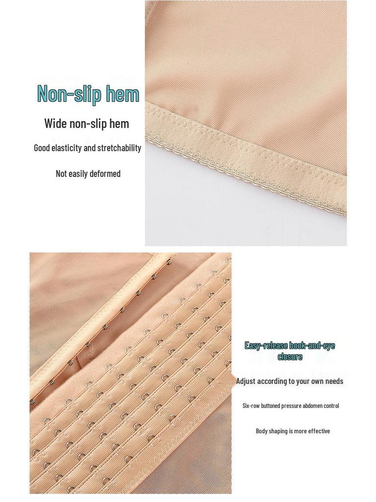 Послеродовой корсет-жилет с эффектом пуш-ап для контроля живота: Боди-шейпер с шестирядными крючками для женщин