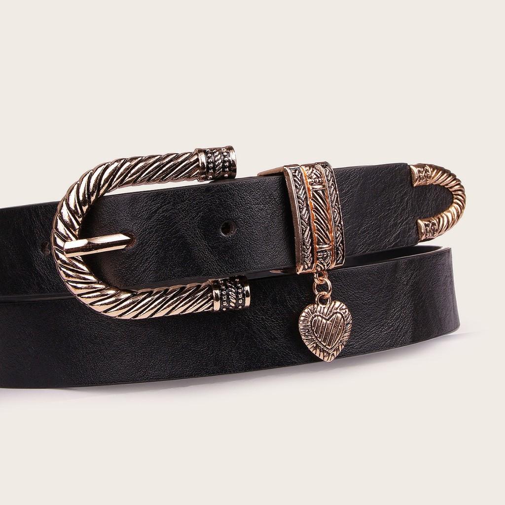 Модный кожаный ремень с подвеской в виде сердца для повседневных нарядов