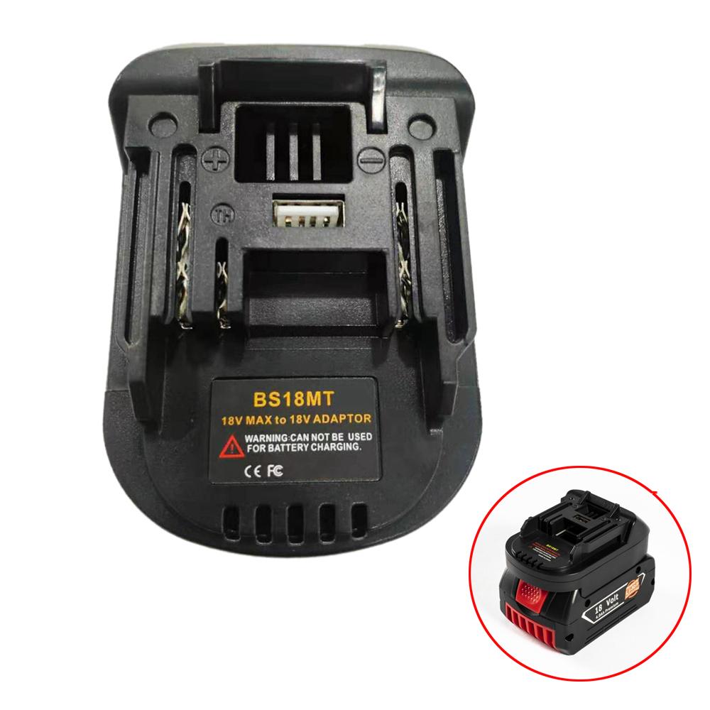 Адаптер-конвертер аккумулятора BS18MT для аккумуляторов Bosch 18 В BAT619G/620, конвертер для литиевого аккумулятора Makita 18 В BL 1860
