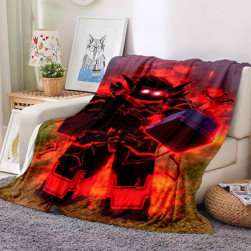 HD B-Blox Фрукты 3D Мультяшная Игра Подарочное Одеяло, Мягкое Пледовое Одеяло для Дома Спальни Кровати Дивана Путешествий Пикника Офиса Покрытие Дети