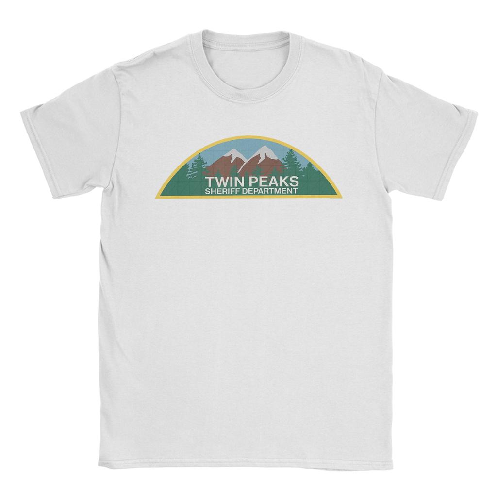 Twin Peaks Sheriff DepartUnisext Pure Cotton TShirt For Male Summer YK Fun T Shirts O Neck Fashion Tees Big Size Print Tops