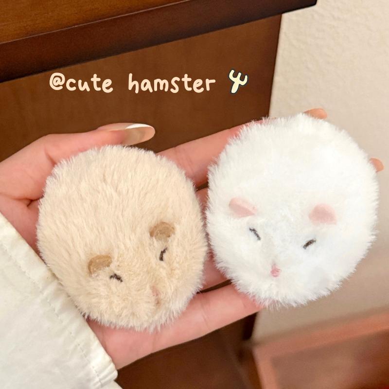 Fluffy Soft Hamster Hair Clip 1 Pcs Plush Creative Hair Accessory for Girls Daily Wear Holiday Gift Cosplay Use