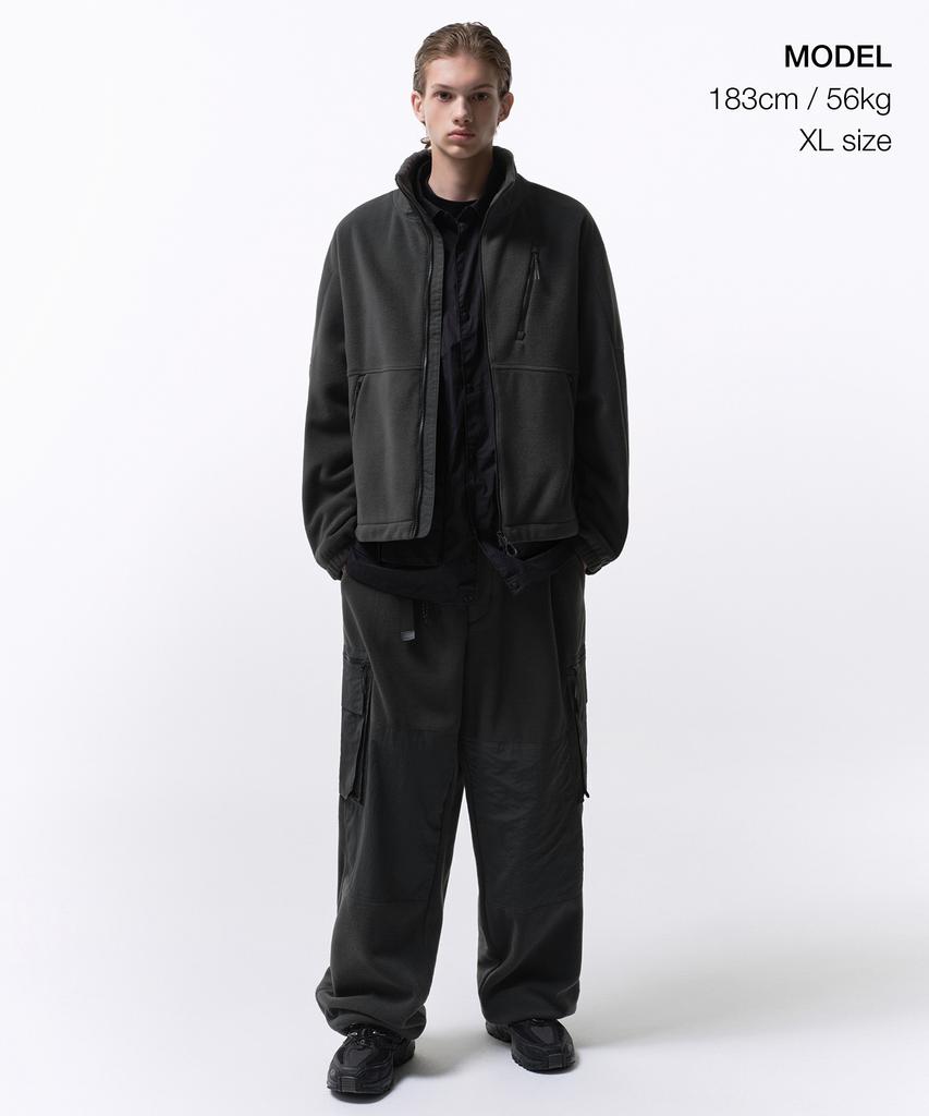 MUSINSA STANDARD [City Leisure] Polar Fleece Belted Cargo Pants [Grey]