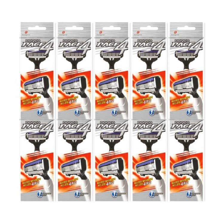 Одноразовые бритвенные станки Dorco Pace4 10 шт.