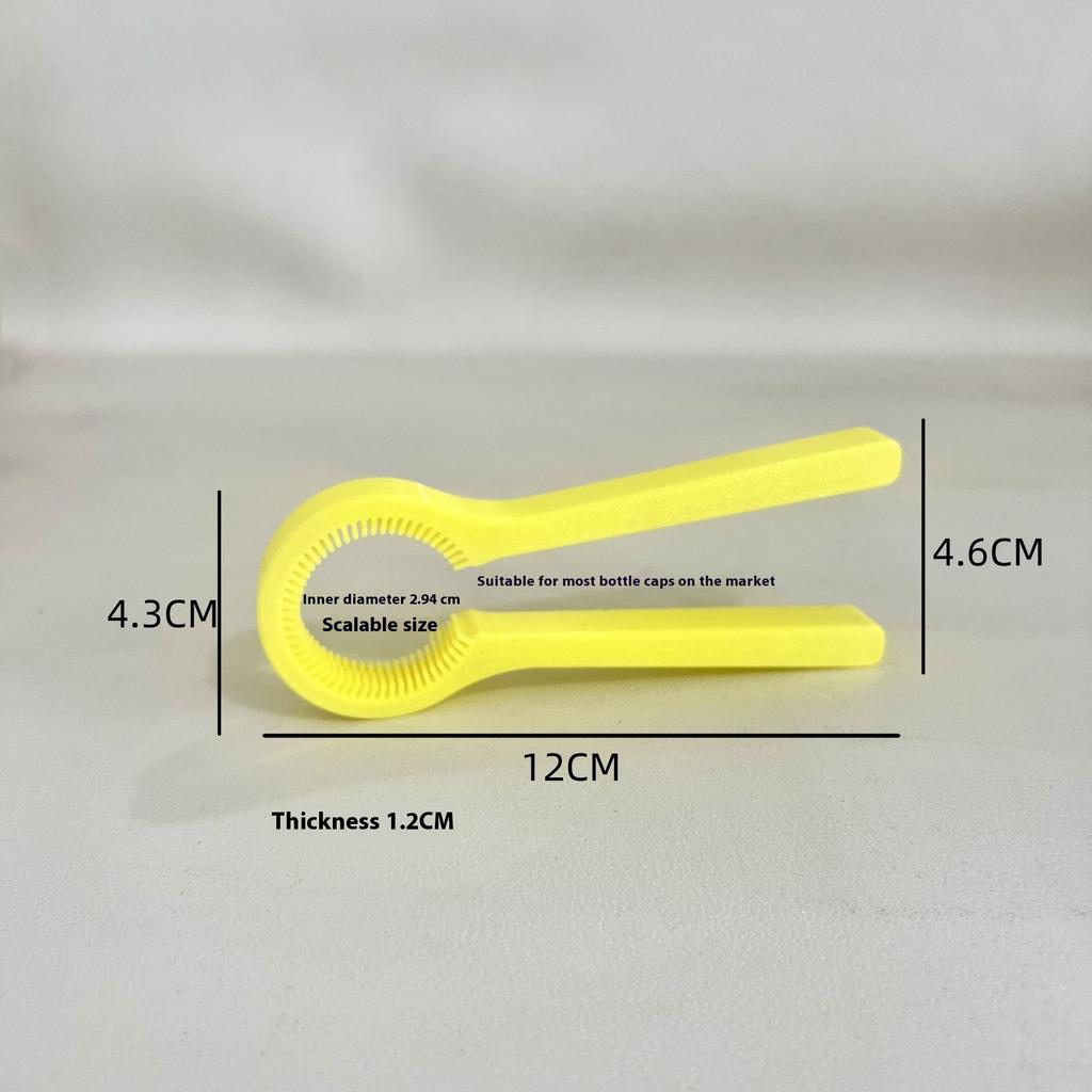 1pc Twist CapOpener for Bottles/Can-Yellow Plastic,Ergonomic Grip, Durable Gear for Drinks.Compact Sturdy Kitchen Tool,Xmas Gift