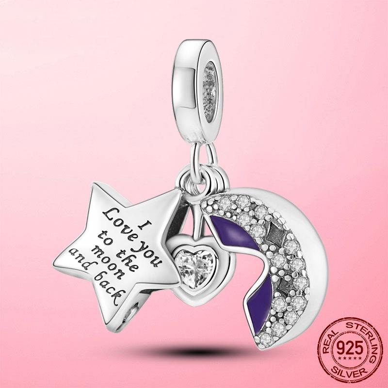 Горячая подвеска в виде сердца в виде компаса, подвеска в виде бусины, серебряная подвеска 925 пробы, оригинальный браслет MULA, сделай сам для изготовления ювелирных изделий