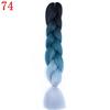 Ombre Braiding Hair Extensions 24inch 115g Synthetic Jumbo Braids Hair Fiber Pink Purple Blue Green