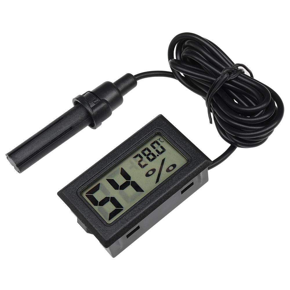 FY-12 Embedded Temperature Humidity Meters Mini Digital Thermometer Gauge LCD Display Hygrometer for Humidors Greenhouse Garden