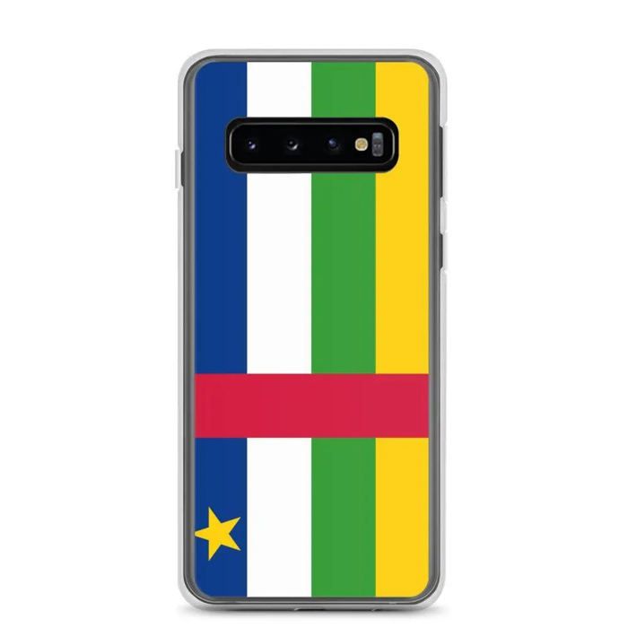 Coque Téléphone - Samsung - Galaxy S10 - Drapeau République Centrafricaine - Souple - Multicolore