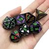 Хэллоуинские игральные кости 7 шт. Набор многогранных игральных костей D&D с рисунком призрака, тыквы для ролевой игры DND, настольная игра