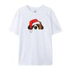 St. Bernard Dog Christmas T-Shirts Manga T Shirt Graphic Men Tops Tees Santa Hat T-Shirts Christmas T-Shirt Cotton