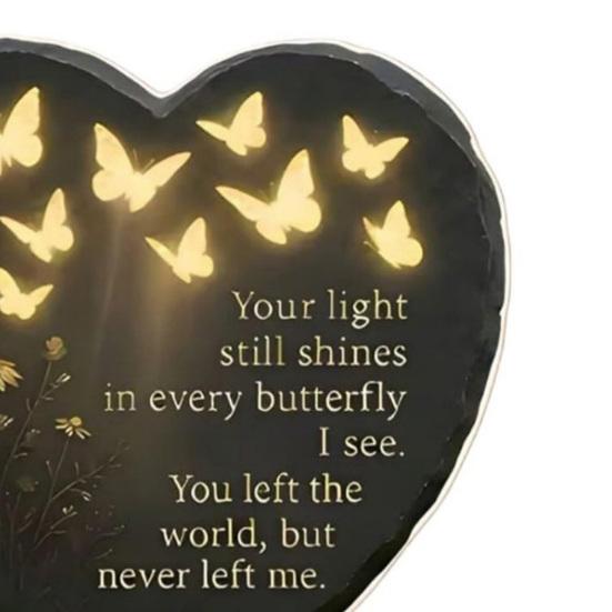 Yousheng 1/2/3 шт. Мемориальная табличка в форме сердца с бабочкой, садовый колышек, украшение, всепогодный, для улицы, двора, газона, патио, дорожки, акриловый, памятный