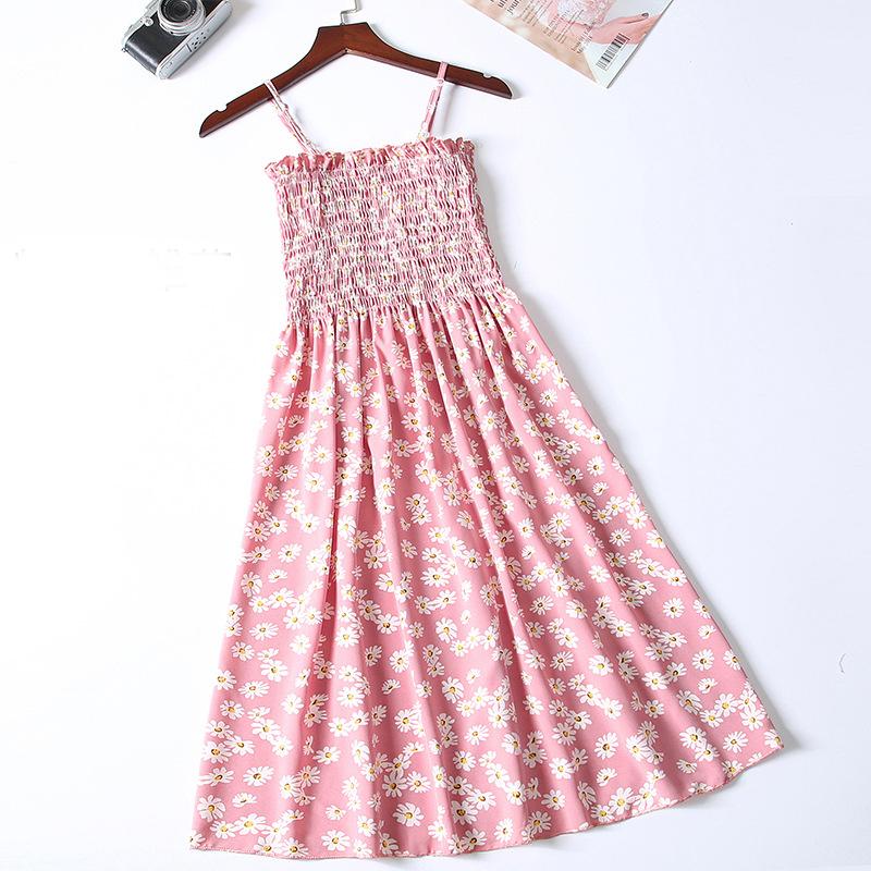 Женский сарафан в горошек, длина мини