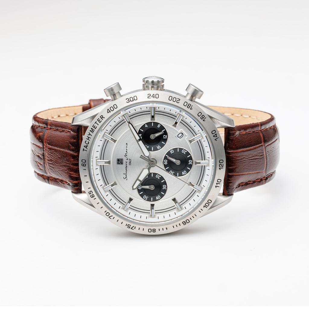 Часы Business Analog Chronograph Black Quartz с крестом для часов SSWH [Salvatore Marra] Мужские [Товар]