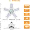 30/45/180 Вт Светодиодный гаражный светильник E26/E27 Деформируемый потолочный светильник Лампа для складского освещения с 5 регулируемыми панелями Промышленная светодиодная лампа