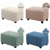 Rectangle Ottoman Stool Cover Polar Fleece Elastic Spandex Footstool Sofa Slipcover Footrest Covers Furniture Protector Covers