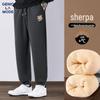 GENIOLAMODE Men's Winter Lamb Fleece Lined Casual Pants