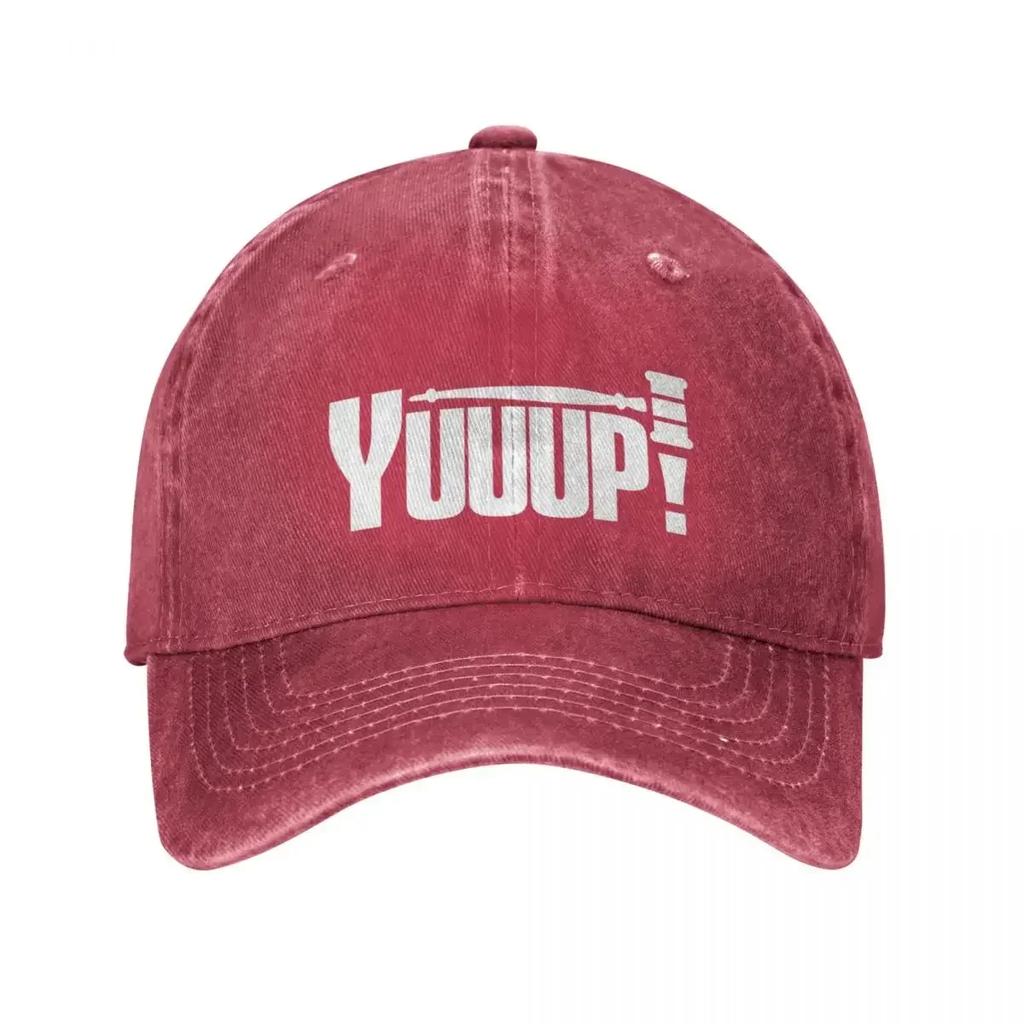 Yuuup popular auctioneer saying with auction hammer Baseball Cap Fishing Hat Custom Cap Fashion Cap For Men WomenS