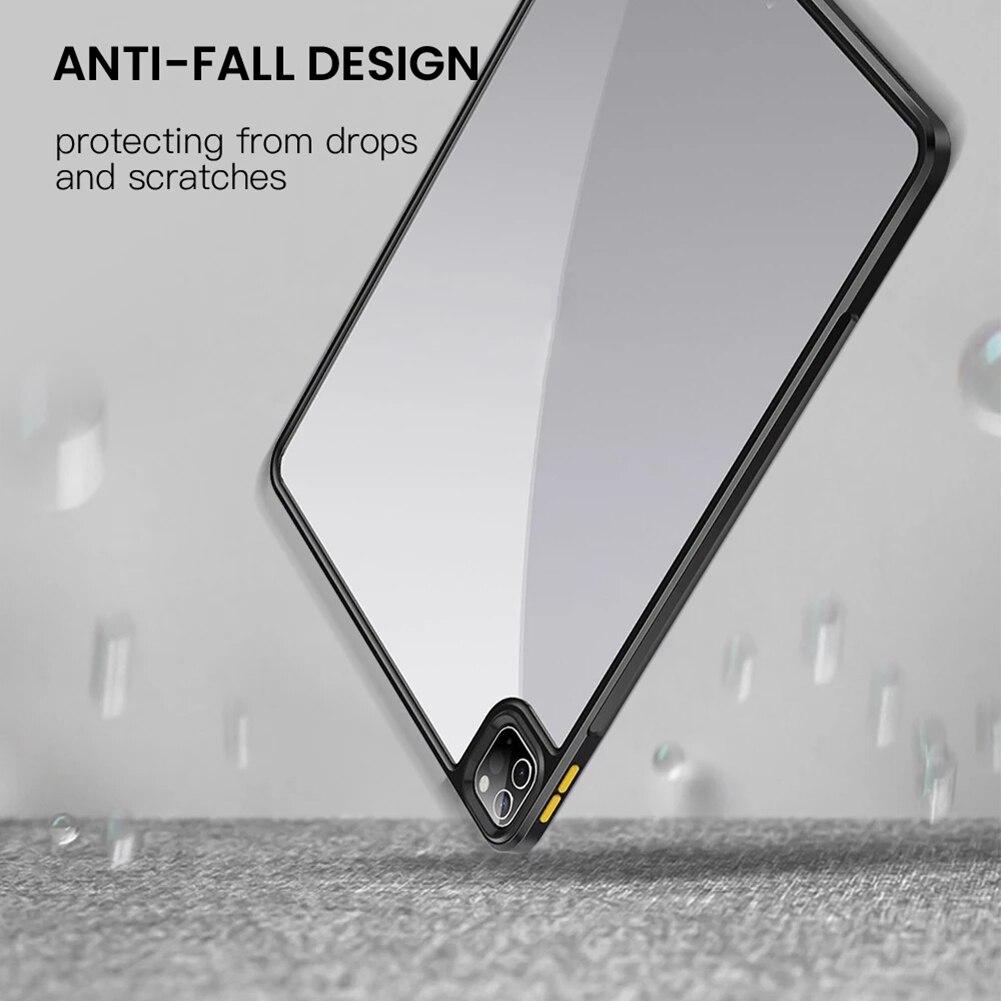 Для iPad Pro 12,9 чехол для планшета противоударный гибкий край ТПУ прозрачная задняя крышка для iPad Pro 11 Air 4 10,9