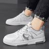Fashion Men's Thick Sole Casual Breathable White Shoes Summer New Soft Sole Outdoor Walking Shoes Students' Sports Board Shoes Flat Shoe