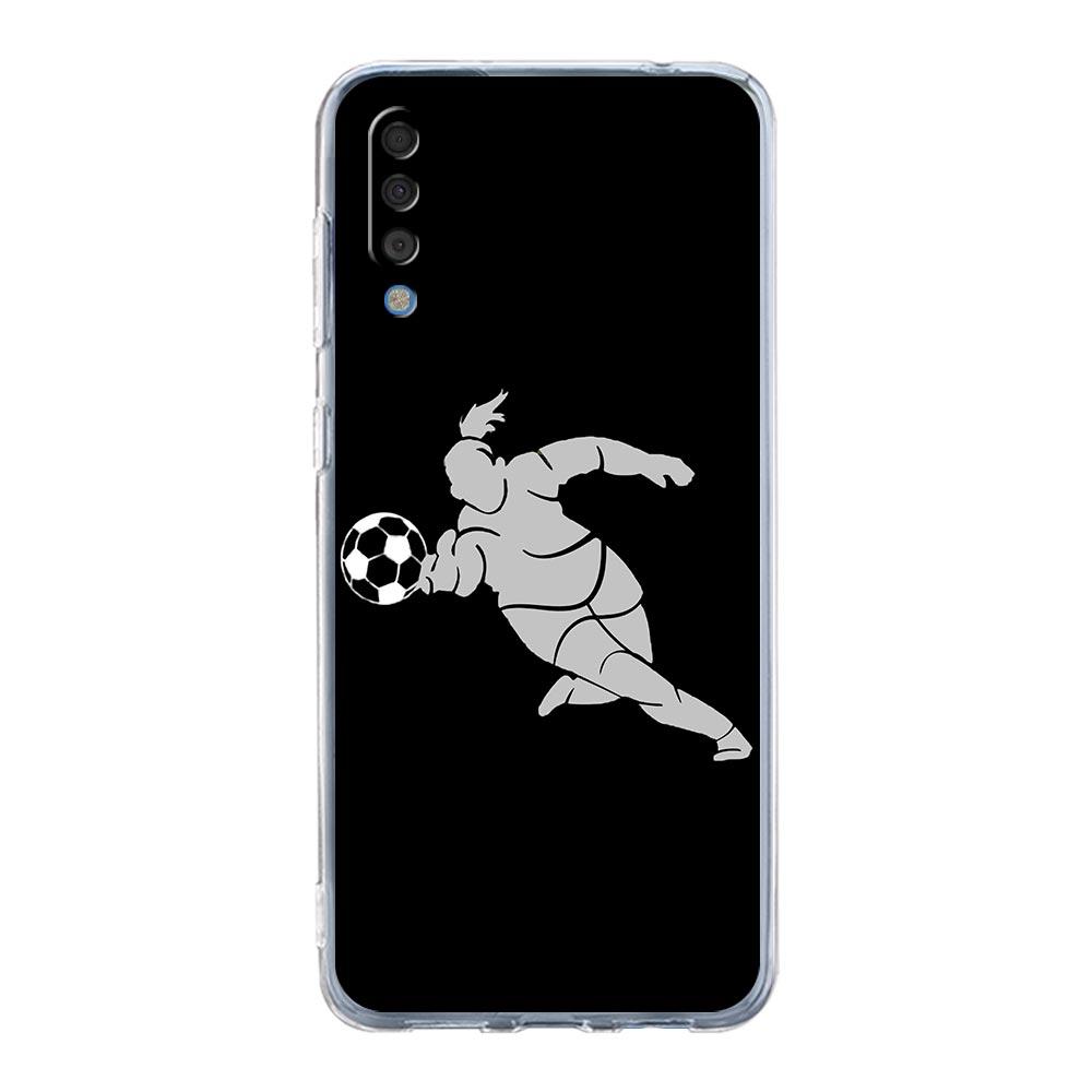 Football Player Soccer Art Phone Case For Samsung Galaxy A52 A50 A70 A30 A40 A20S A20E A02S A12 A22 A72 A32 5G A04s Clear Cover
