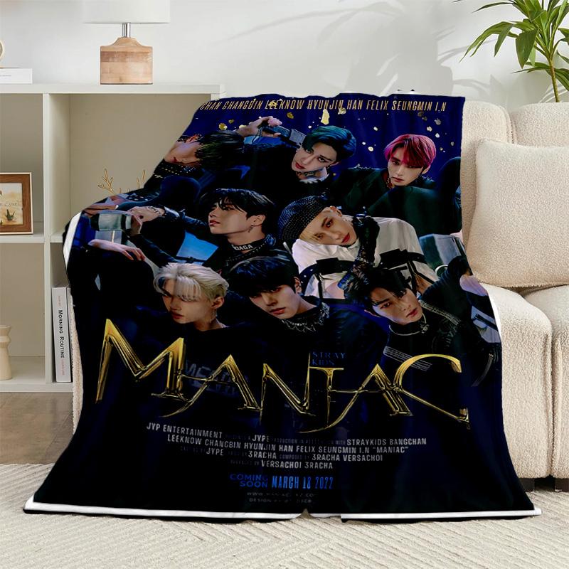 1PC Kpop Stray Flannel Blanket Gift, Suitable for Both Men And Women, Soft Ideal for Beds And Sofa, Birthday Or Christmas Gift