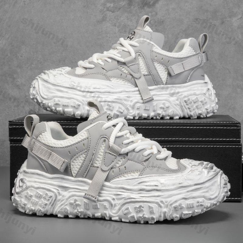 Men's Casual Sneakers 2025 New High Quality Platform Thick Soled Height Increasing Breathable Running Shoes Zapatos Para Hombres