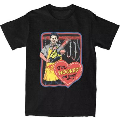 Я подсел на тебя Резня бензопилой в Техасе Футболки Универсальные Повседневные Мужские Женские Харадзюку Хлопковые Винтажные Унисекс Топы с коротким рукавом