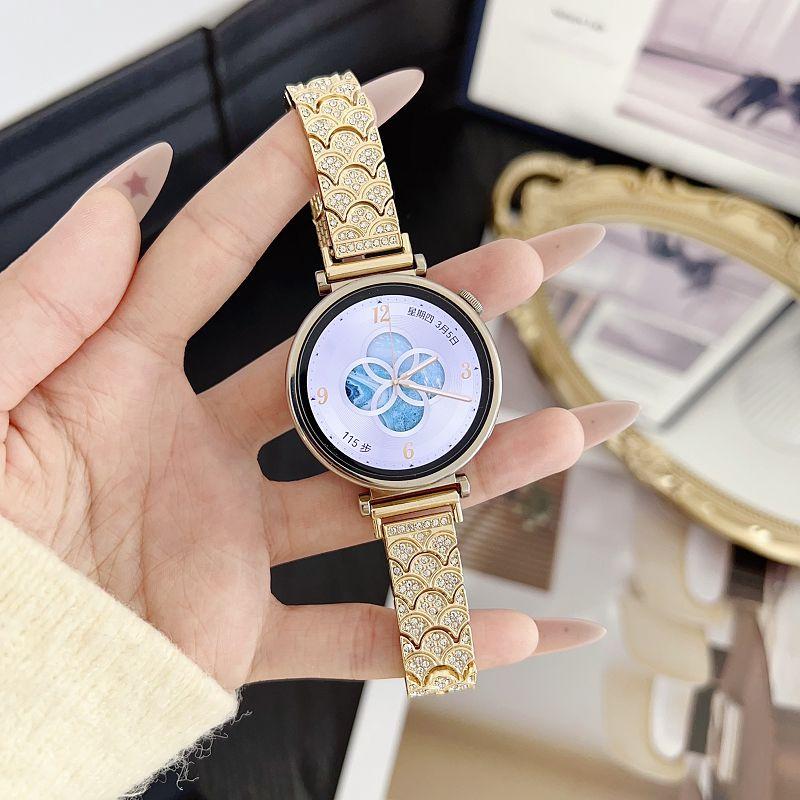 Diamond Metal Strap for Huawei Watch GT6 41mm Gt5 41mm Band Bling Jewelry Wristband Bracelet for Huawei Gt5pro 42mm Metal Correa