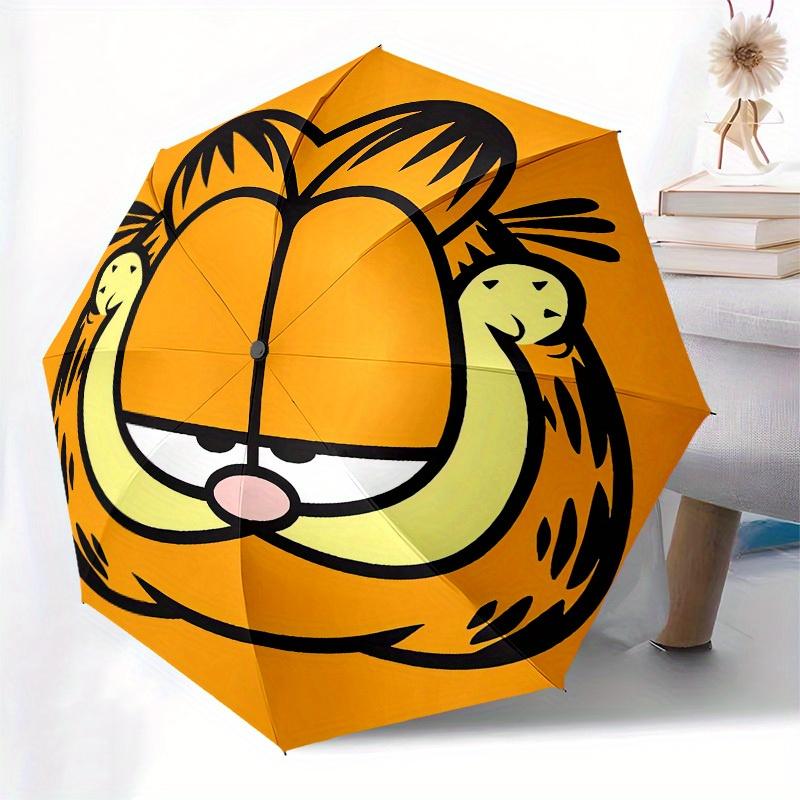 1pc Garfield Cat Umbrella with Plastic Handle,Suitable for All Seasons Home Travel Outdoor UmbrellaM923