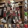 Men's Ugly Christmas Corduroy Warm Pocket Suit Jacket Cardigan Men's Casual Suit