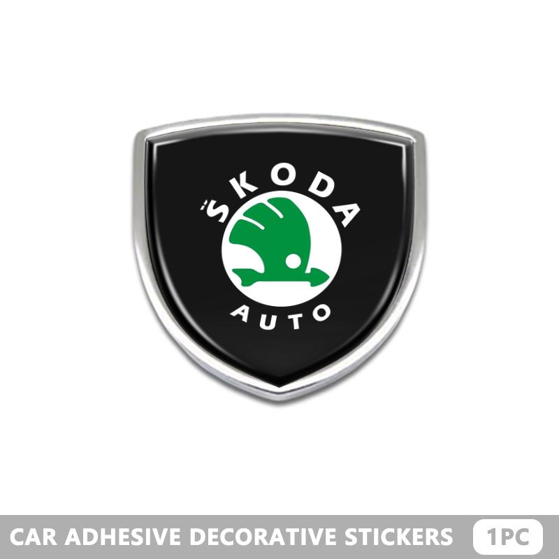VAN4 For Skoda 3D Metal Car Trunk Window Side Emblem Badge Decal Sticker octavia a5 a4 mk1 2 fabia superb rapid mk3 yeti 2006