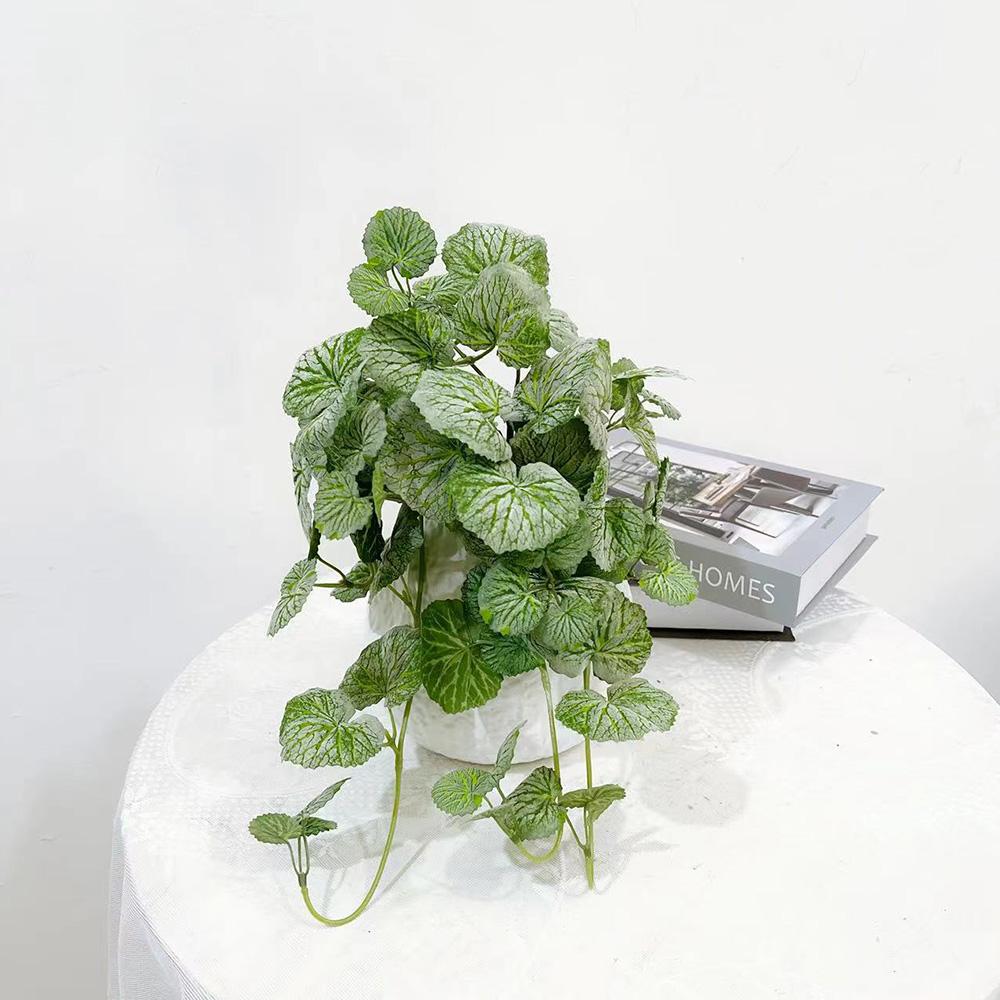 40-100cm Fake Hanging Plants Artificial Begonia Plant Vines Silk Plant Wall Leaves Tropical Scindapsus Plant For Home Garden