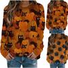 Halloween Fashion Women's Casual Long Sleeve Printed Ladies Sweatshirt Tops