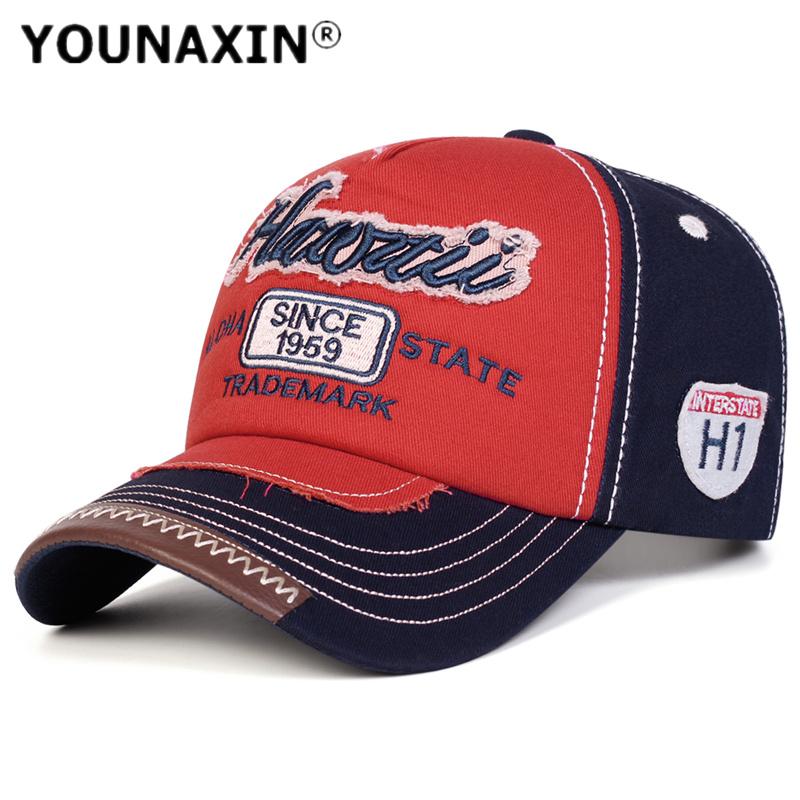 YOUNAXIN Unisex Retro Hawaii Baseball Cap Vintage Embroidered Sun Hat For Men Women Travel