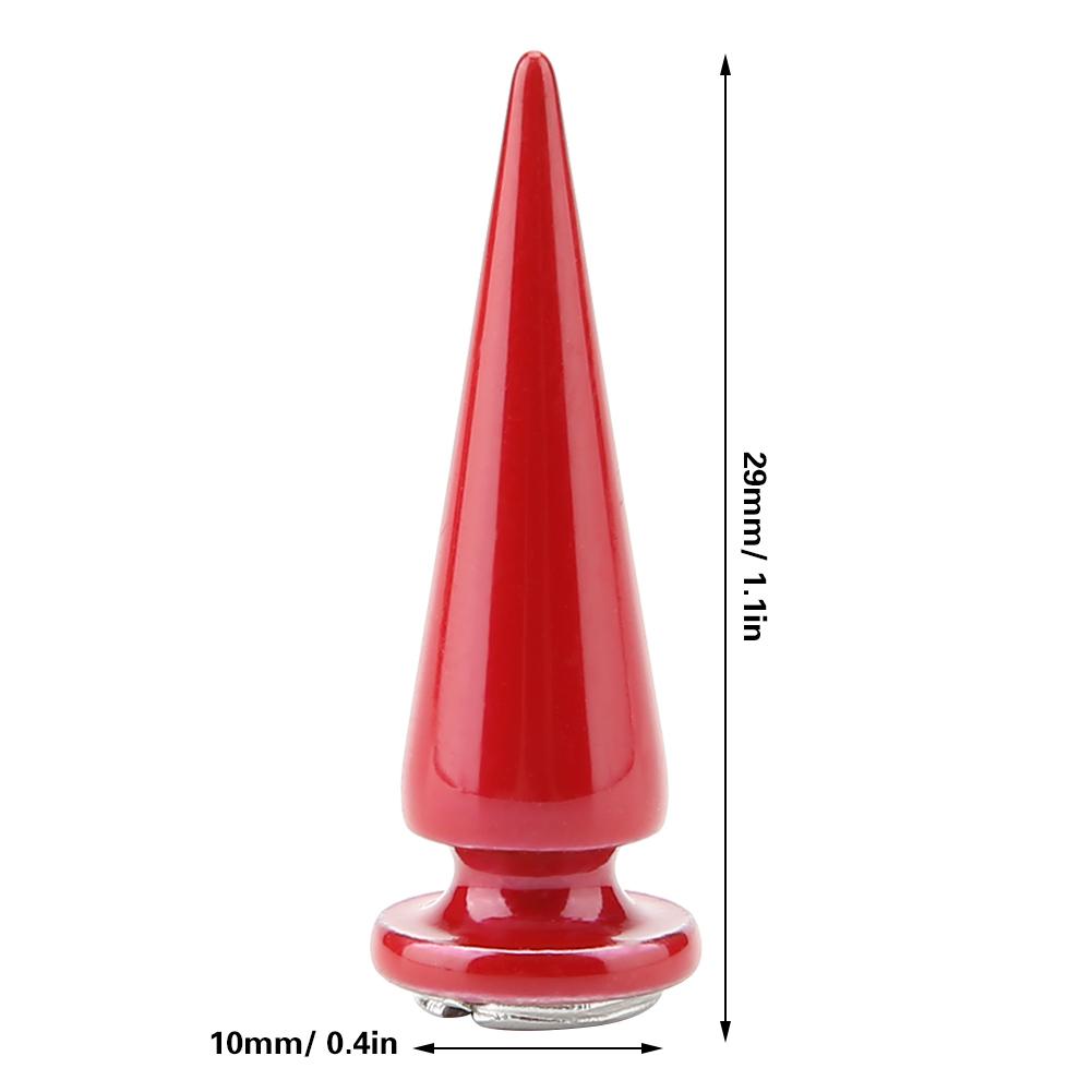 10 Pcs Metal Spike Rivets and Studs Screw Back for DIY Leather Craft (Red)