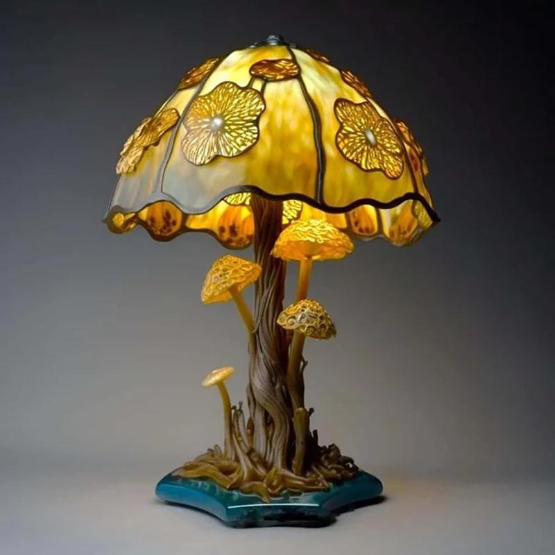 Magic Colorful Mushroom Lamp Decoration Ornaments Home Usb Connection Light Bulb Design Mushroom Dark Table Lamp Decoration