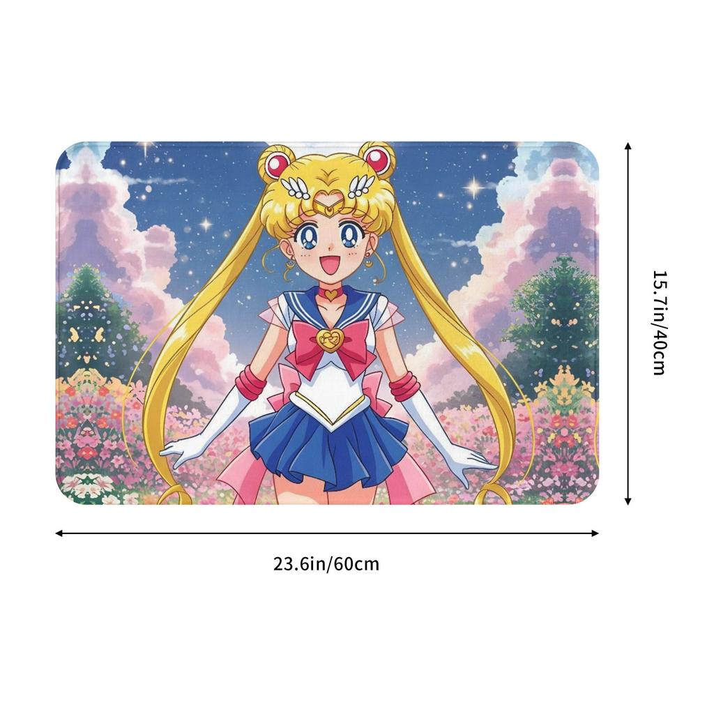 Cartoon Anime Girl Sailors Moons Doormat Mat Anti-Slip  Kitchen Bathroom Garden Rug Carpet 40*60cm