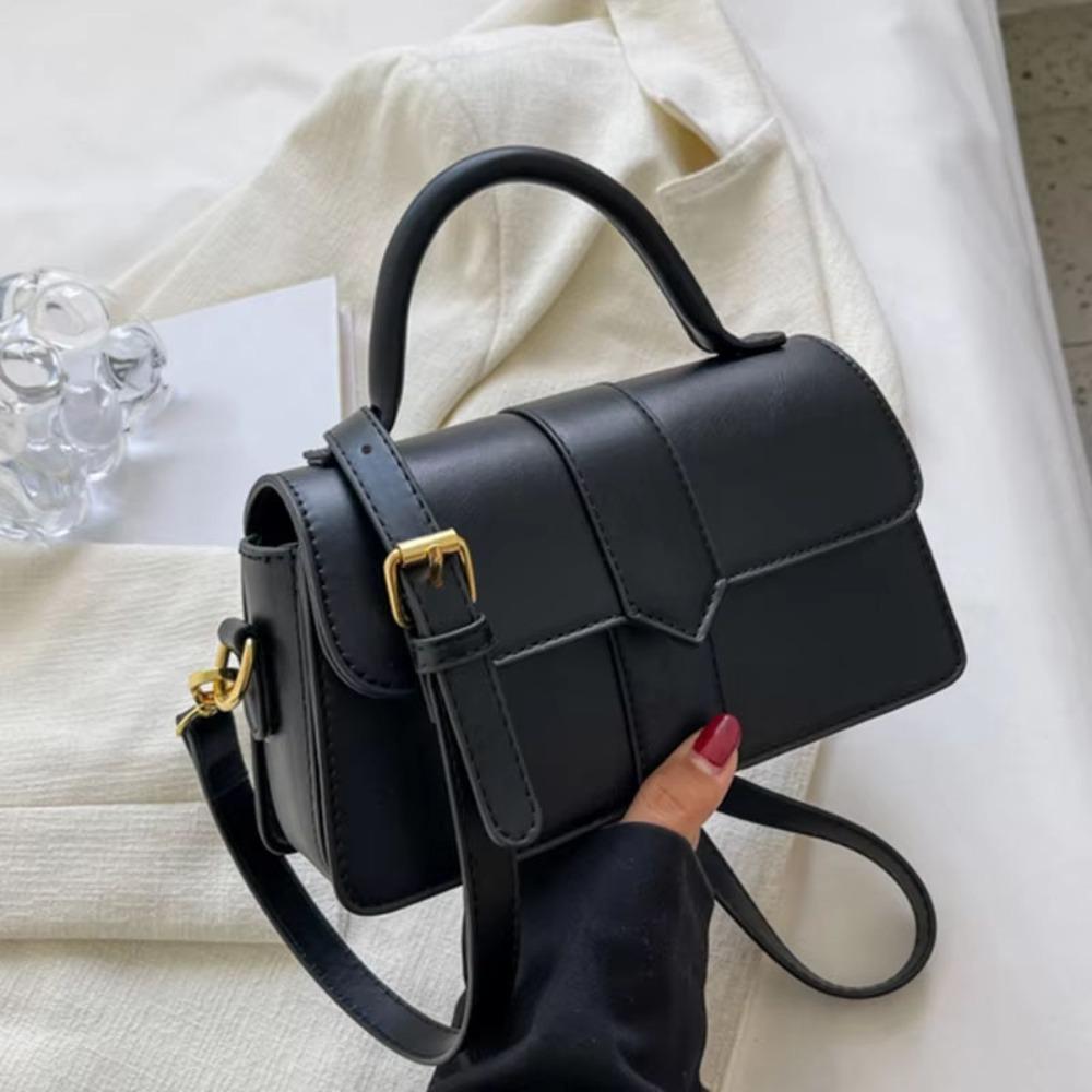 Pu Leather Women Commute Crossbody Bag Square Carrying Vintage Underarm Handbag Minimalist Waterproof Fashion Shoulder Bag