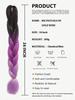 24inch Synthetic Braiding Hair Mix Tinsel Glitter Tricolor Synthetic Hair Extensions Jumbo Braids 1pc