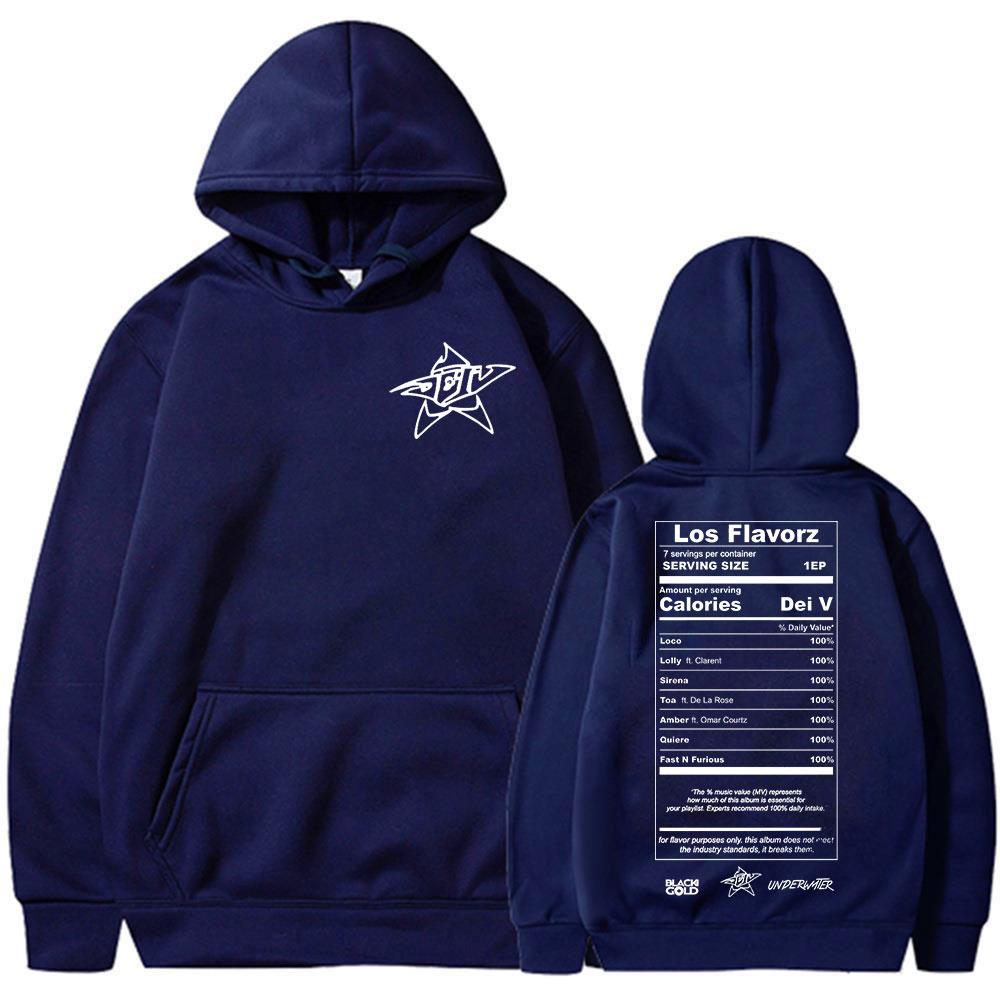 Rapper Dei V Los Flavorz Album 2025  Hoodies Men Women Clothing Fashion Hip Hop Long Sleeve Sweatshirt Casual Oversized Pullover