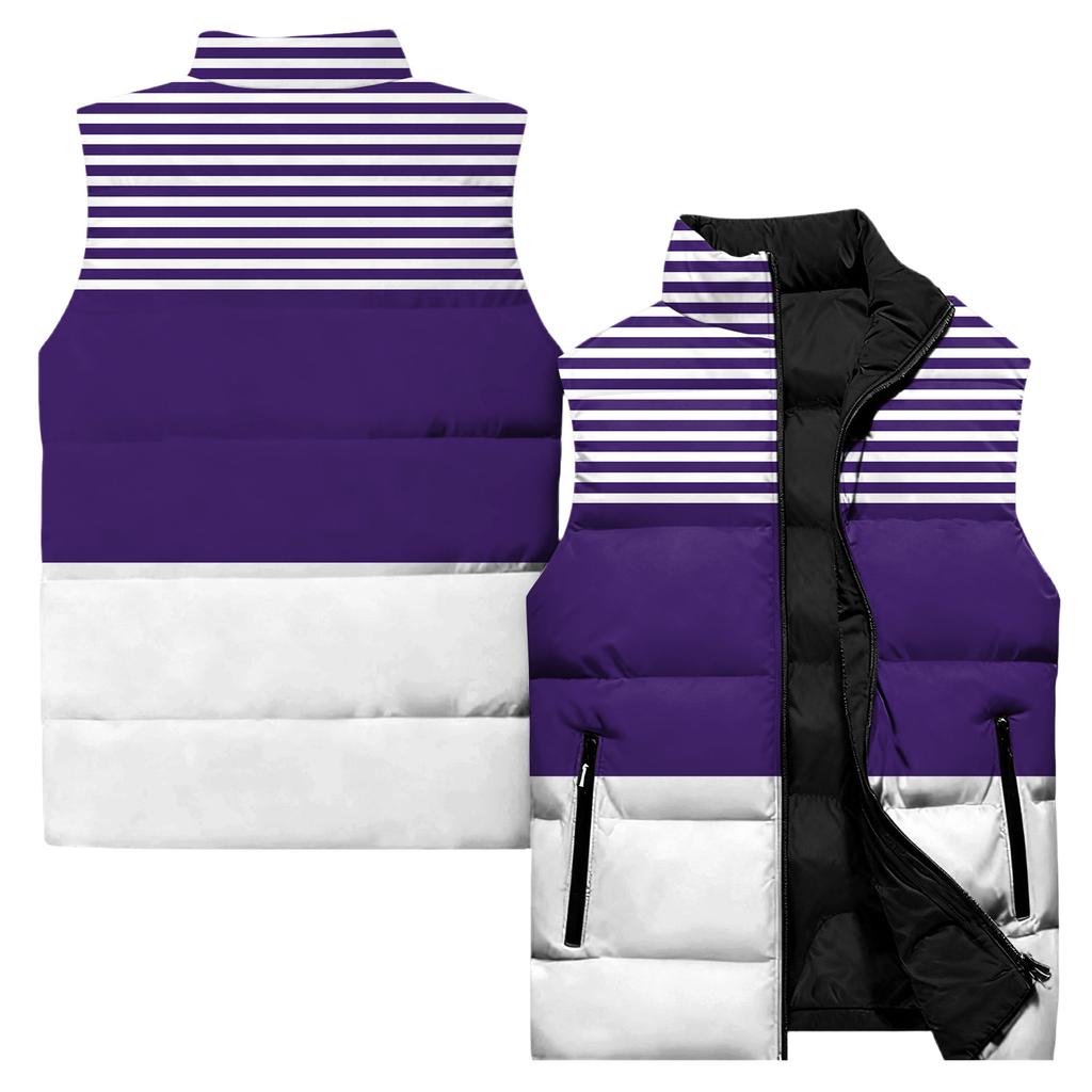 Ladies' Casual And Fashionable Sleeveless Vest Conventional Pattern Cotton Jacket