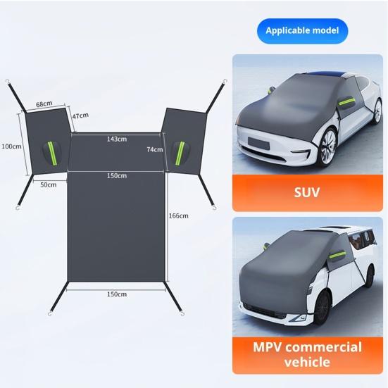 Защитный чехол для лобового стекла от снега с магнитным креплением, водонепроницаемый, простая установка, универсальный размер, для тяжелых автомобилей, грузовиков, защитный чехол для лобового стекла