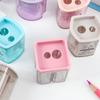 Sacapuntas Double Hole Pencil Sharpener Cutting Machine Simple Pencil Cutter  Stationery Supplies