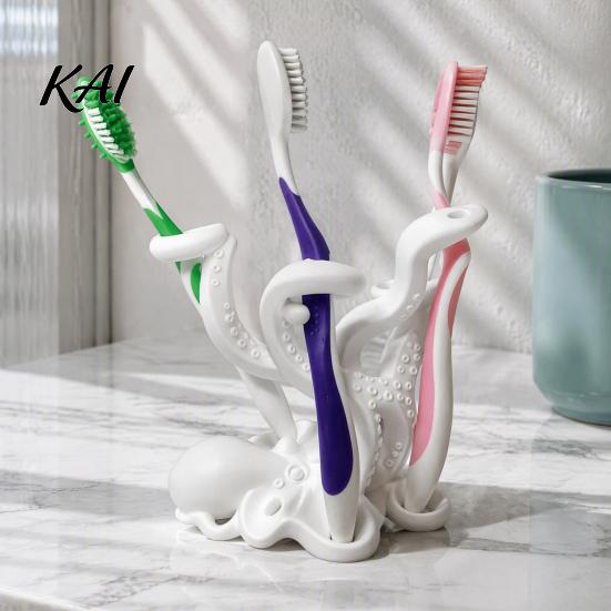 3D Printed Stationery Holder Octopus Toothbrush Holder, Creative Space Saving Desk Organizer, Durable Pen PLA Material Stable Base Smooth Finish