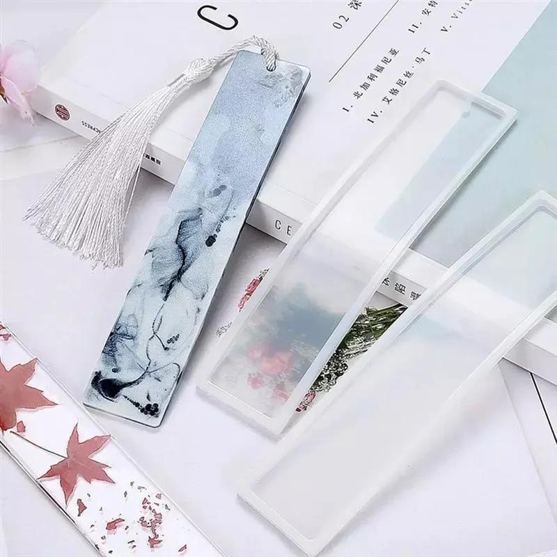 Rectangle Silicone Bookmark Resin Mold DIY Bookmark Mold Making Epoxy Resin Jewelry DIY Craft Silicone Transparent Mold LS