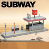 Figure Display Miniature Subway Station Simulated Architecture Scene Model Children Gift