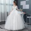 Bridal Dress In White Temperament Style Wedding Lace Embroidery Large Size