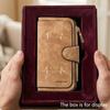 Gold Heart-Shaped Men's Large-Capacity Wallet with Business Card Slot and Cash Pocket, Suitable for Formal Occasions and Office Use, Ideal Gift for